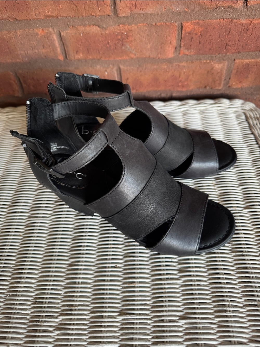 b.o.c. Black Strappy Block Heel Sandals - Picture 3 of 6